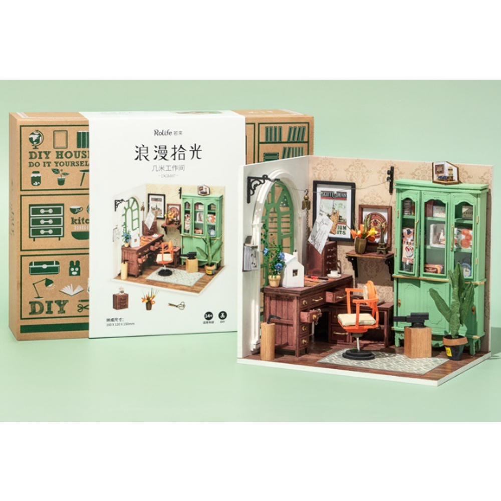 Robotime DGM07 DIY Doll House Handmade Wooden Assembly Model Jimmy Studio Theme Doll House With Furniture - Photo: 6