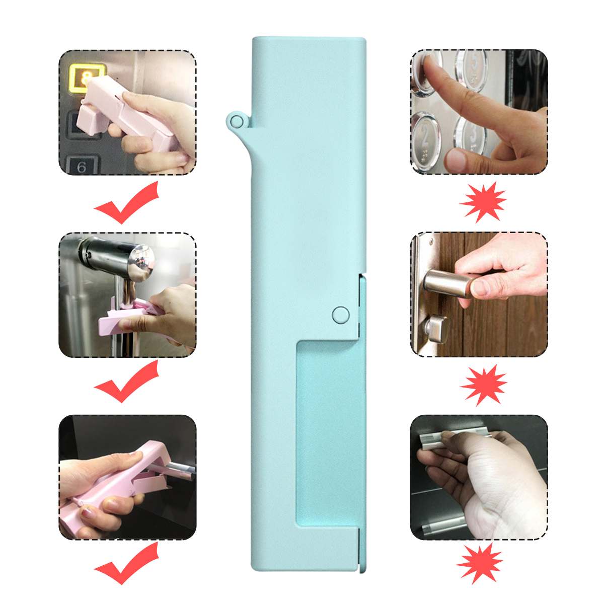 Portable Reuseable Disinfection Stick Zero Touch Elevator Open Door Alcohol Pen