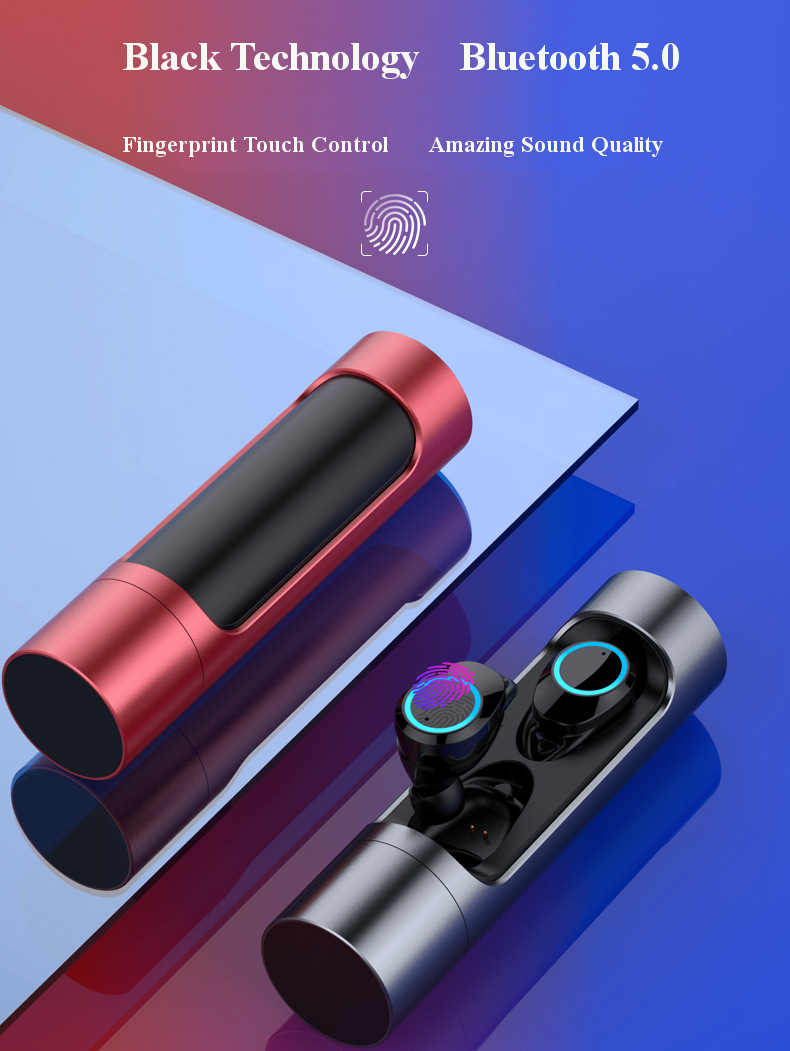 Touch Control True wireless Bluetooth 5.0 Earphone Mini HiFi Stereo IPX6 Waterproof Headphone 56