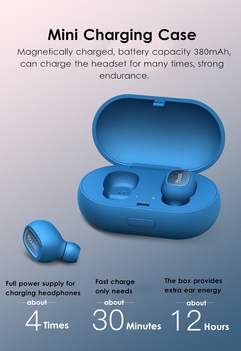 [Truly Wireless] Mini Dual Bluetooth Earphone Stereo IPX5 Waterproof Headphones With Charging Box 19