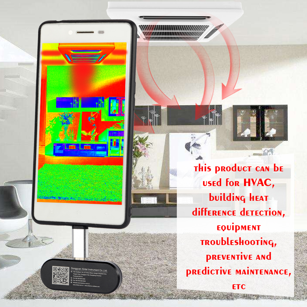 Mobile Phone Thermal Infrared Imager Support Video and Pictures Recording 20 ℃ ~300 ℃ Temperature Test ℃/℉ Face Detection Imaging Camera For Android 15