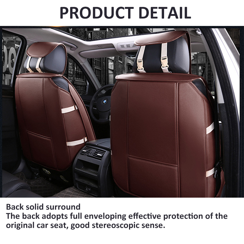 PU Leather Car Seat Cover Cushions Universal Fit for Most SUV Trucks