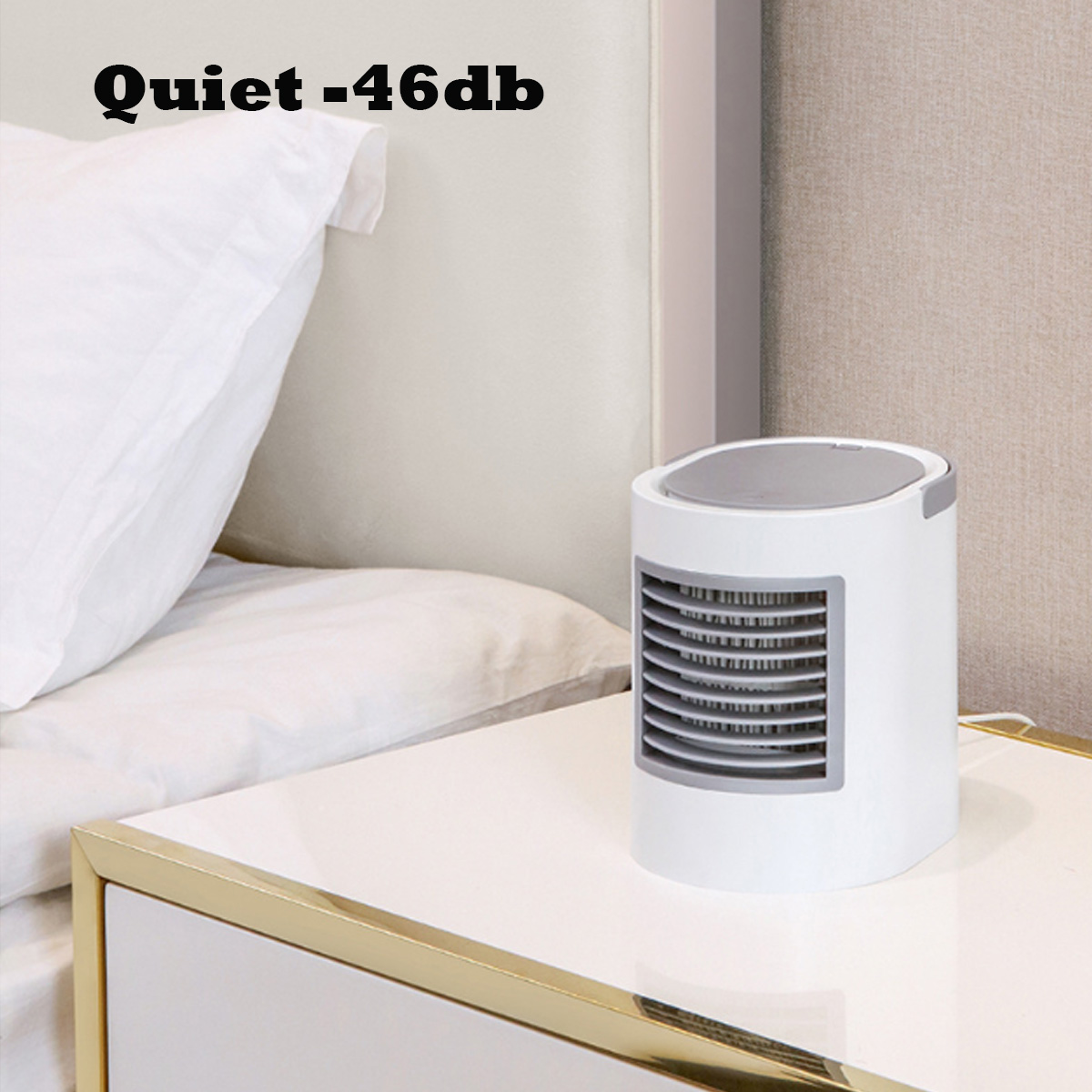 3 Gear 7W 380ml Mini Micro Air Conditioning Fan USB Negative Ion Air Cooler For Office Home Use