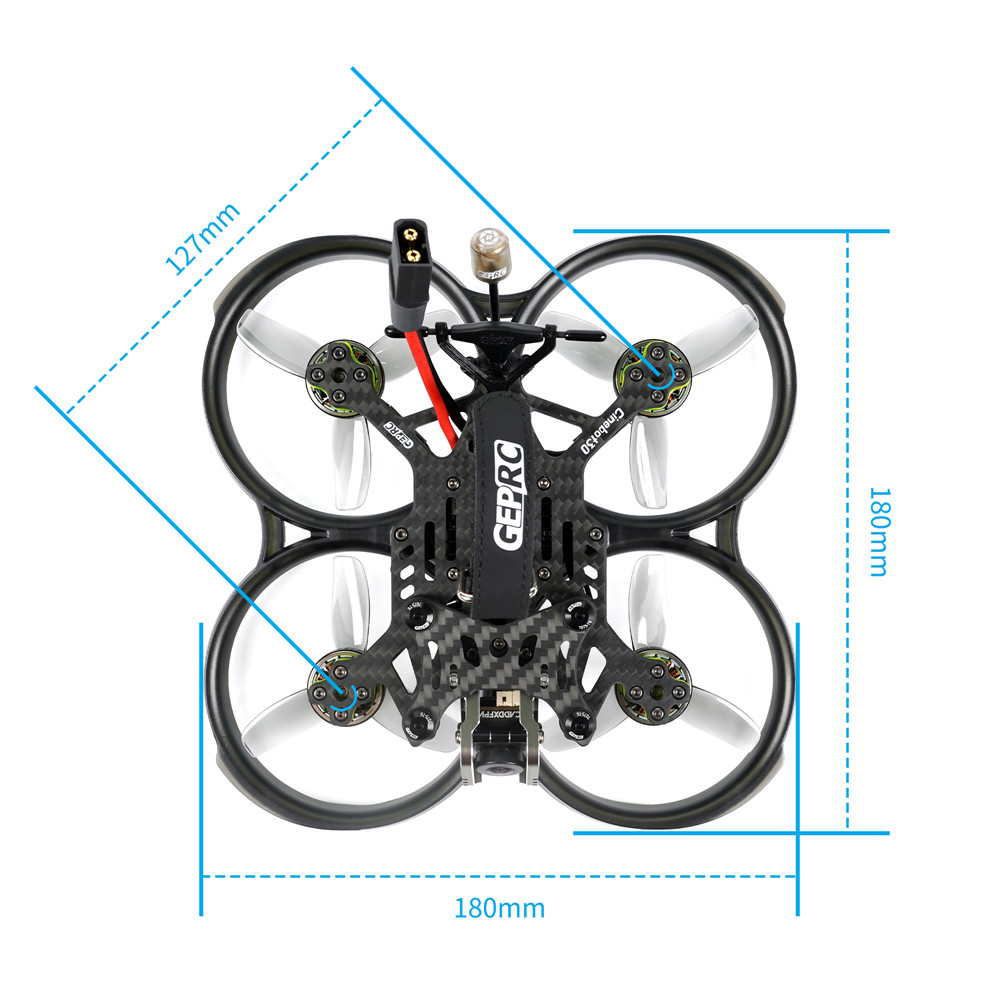 Geprc Cinebot30 Analog 127mm F7 45A AIO V2 4S / 6S 3 Inch Cinematic FPV Racing Drone PNP BNF with 5.8G 1W VTX CADDX Ratel V2 Camera