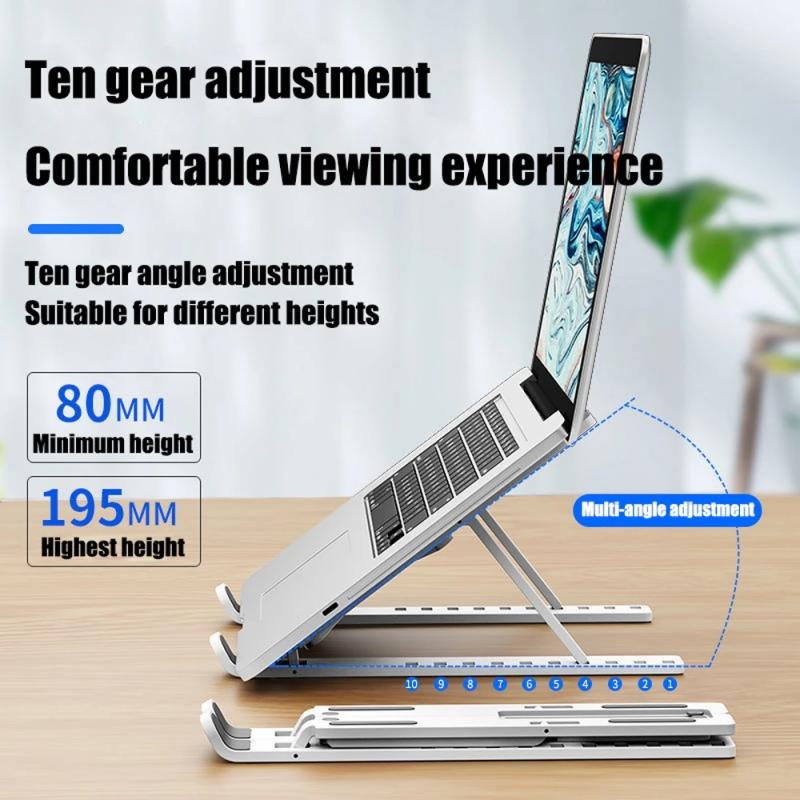 Bakeey Universal 10-Gear Height Adjustable Heat Dissipation ABS Macbook Desktop Stand Holder for 10-17.3 inch Devices