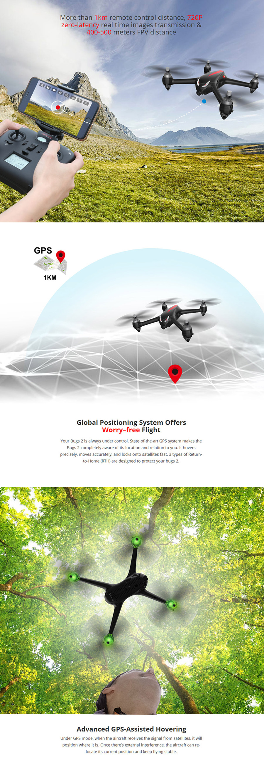 MJX B2W Bugs 2W Monster Brushless 5G WiFi FPV With 1080P HD Camera GPS RC Quadcopter RTF - Photo: 2