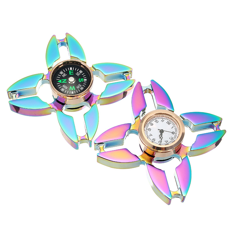 

Colorful Four Leaves Rotating Fidget Hand Spinner ADHD Autism Reduce Stress Focus Attention Toys