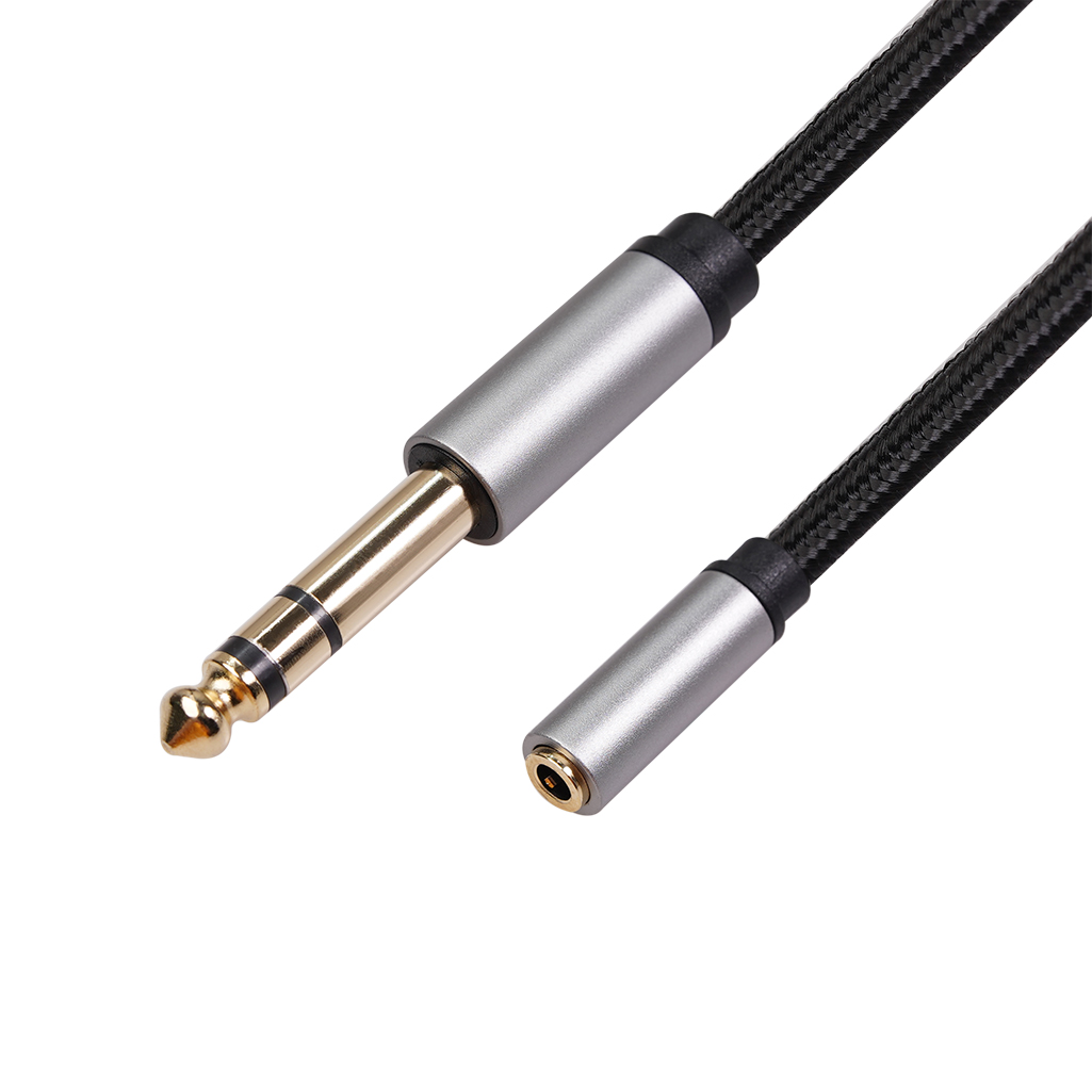 REXLIS 3662A Audio Conversion Cable 6.35mm Male to 3.5mm Female 0.3/1.5/3m Audio Adapter Line