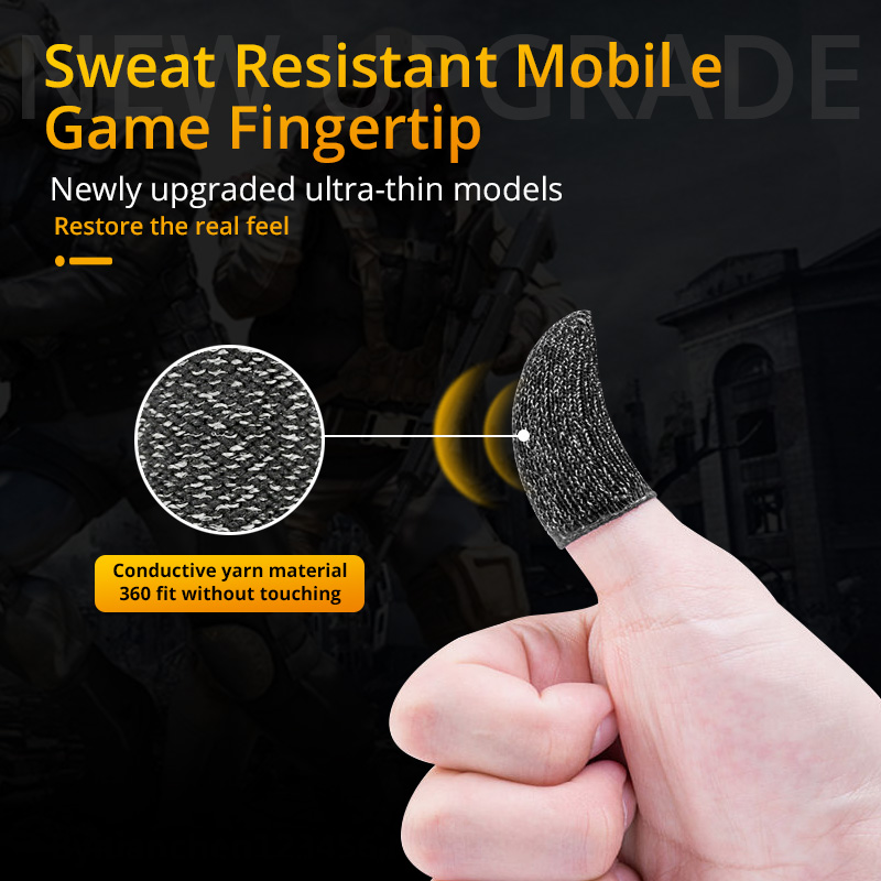 Bakeey Gaming Finger Sleeve Breathable Fingertips For Games Anti-Sweat Touch Screen Finger Cots Cover Sensitive Mobile Touch Gloves
