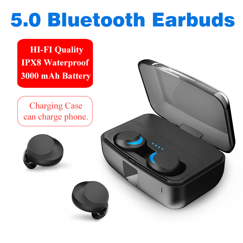 [Bluetooth 5.0] YS TWS True Wireless Earphone IPX8 Waterproof Headphone with 3000mAh Charging Box 7