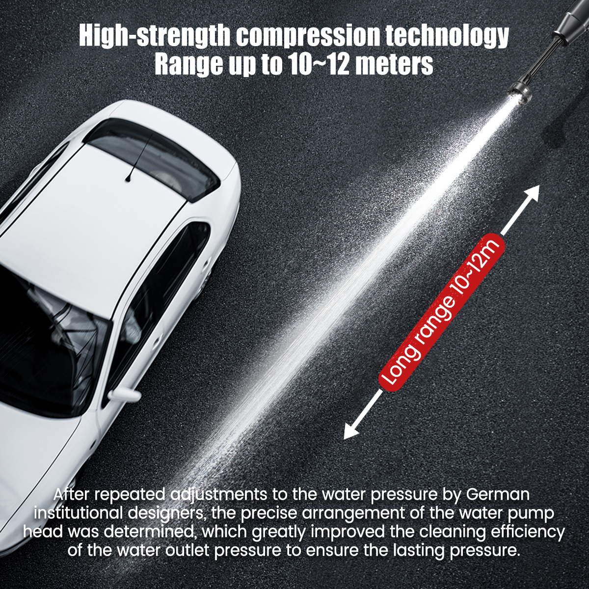 AUTSOME 90bar 1500W Cordless Car High Pressure Cleaner Washing Machine Car Washer For Makit Battery