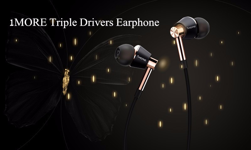 Original 1MORE E1001 Triple Drivers In-Ear Remote Control Earphones Headphones With Mic