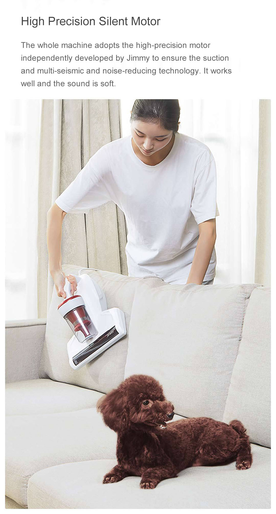 Xiaomi Jimmy JV11 Handheld Dust Mite Vacuum Cleaner Controller Ultraviolet Sterilization for Sofa 26