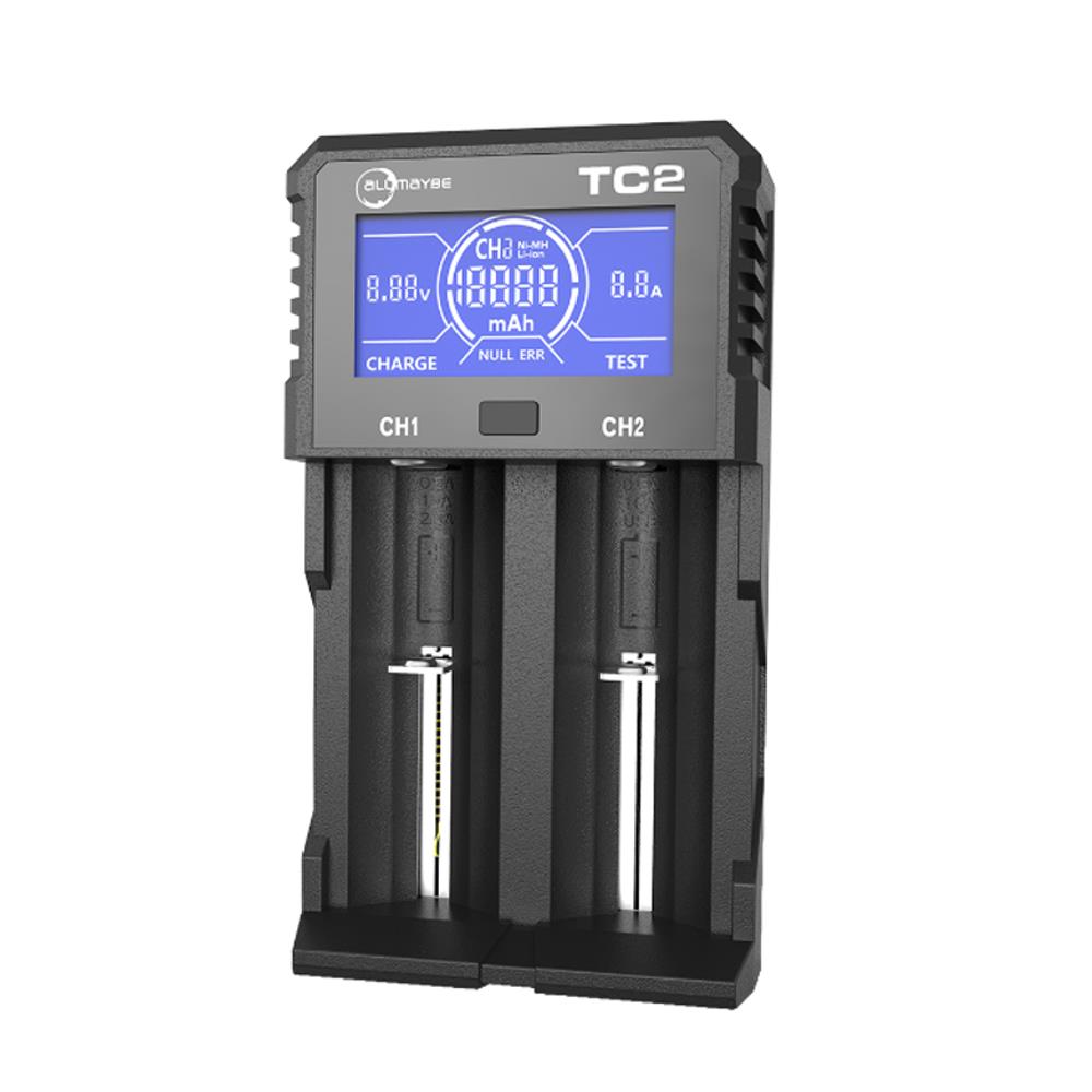 

Allmaybe TC2 2Slots LCD Display Rapid Smart USB Battery Charger for Li-ion/IMR/INR/ICR Battery & Power Bank