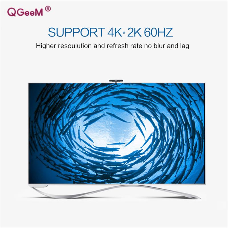 QGEEM QG-AV13 HDMI to HDMI 2.0 Cable Adapter 4K Projector Adapter Cable For Nintend Switch PS4 Television TV Box