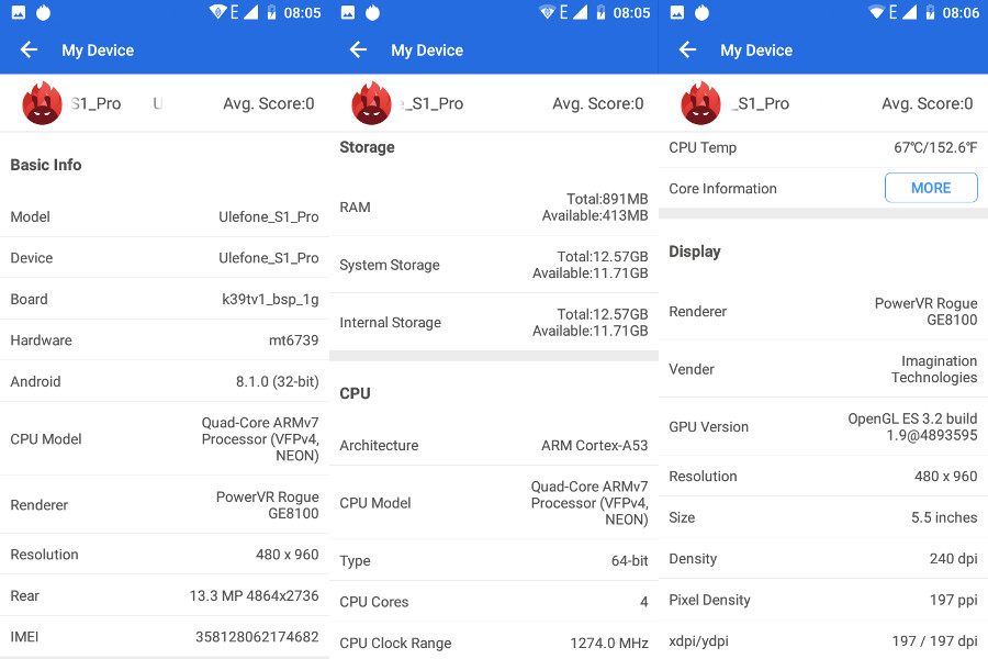Ulefone S1 Pro Face Unlock 5.5 inch 1GB RAM 16GB ROM MTK MT6739 Quad Core 4G Smartphone