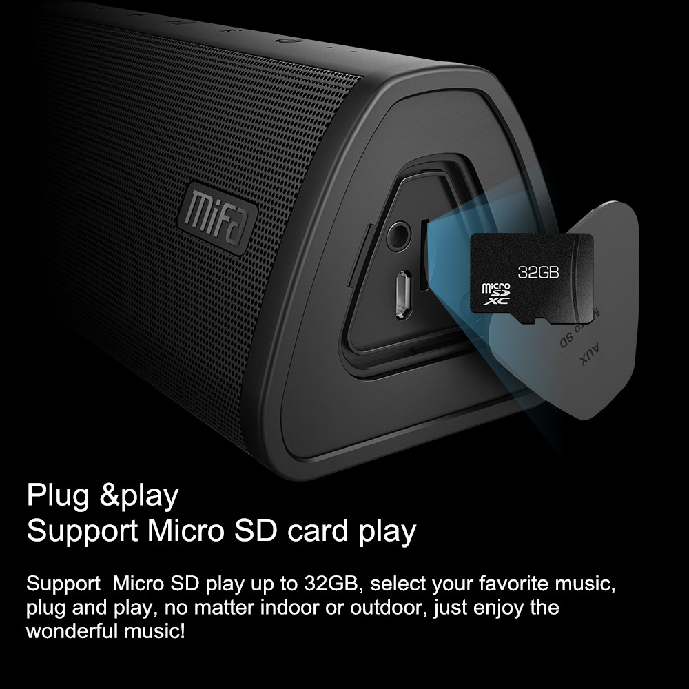 MIFA A10 Bluetooth 4.2 IPX5 Waterproof Bass Speaker Supports TF Card Audio Input 13