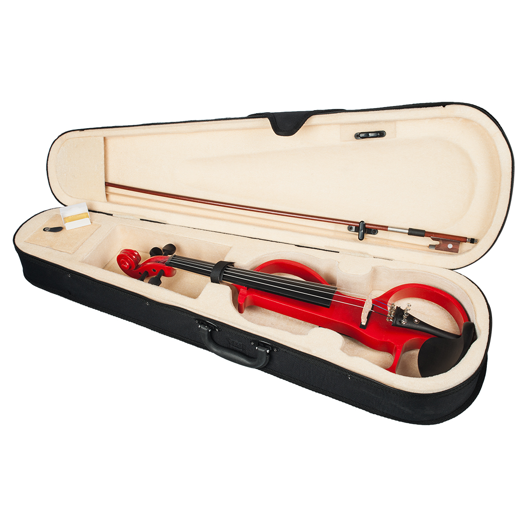NAOMI Full Size 4/4 Violin Electric Violin Fiddle Maple Body Fingerboard Pegs Chin Rest with Bow Case - Photo: 10