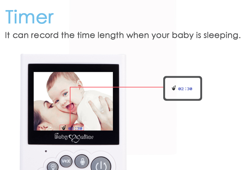 GB101 Wireless Video Color Baby Monitor Baby Security Camera Night Vision Babyroom Monitoring 15