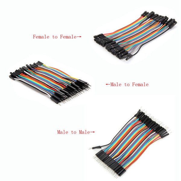 Geekcreit® 3 IN 1 120pcs 10cm Male To Female Female To Female Male To Male Jumper Cable Dupont Wire For Arduino 80