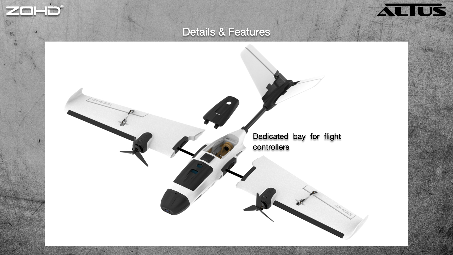 ZOHD Altus 980mm Wingspan Twin Motor V-Tail EPP FPV RC Airplane KIT/PNP Reserved VTOL Capability Compatible GoPro/DJI/Runcam HD Action Cameras