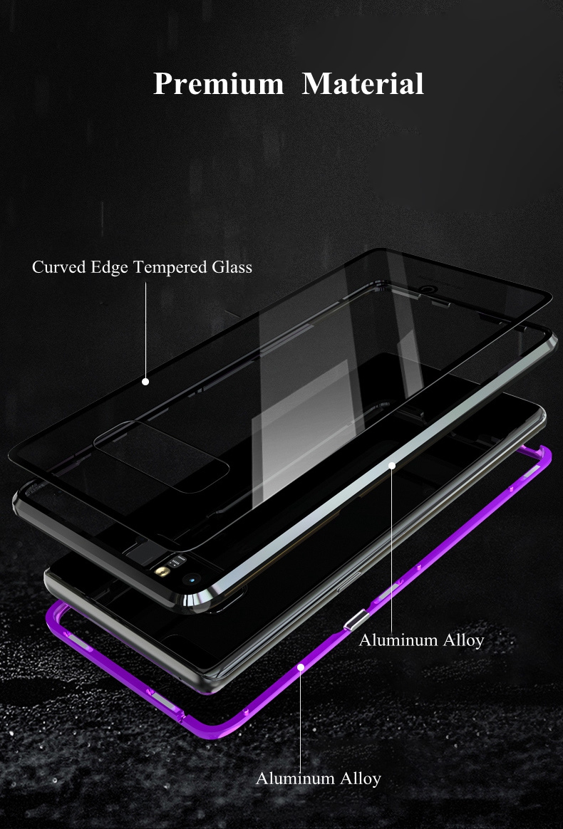 Bakeey Magnetic Adsorption Metal Clear Tempered Glass Scratch Resistant Protective Case for Samsung Galaxy Note 8