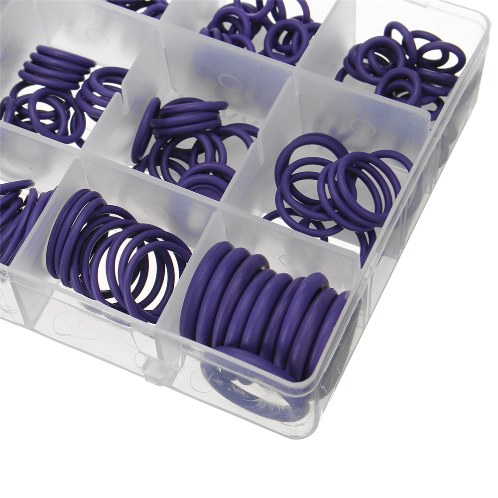 270pcs 18 Sizes Rubber Ring Hydraulic Nitrile Seals Purple Rubber O Ring Assortment Kit 13