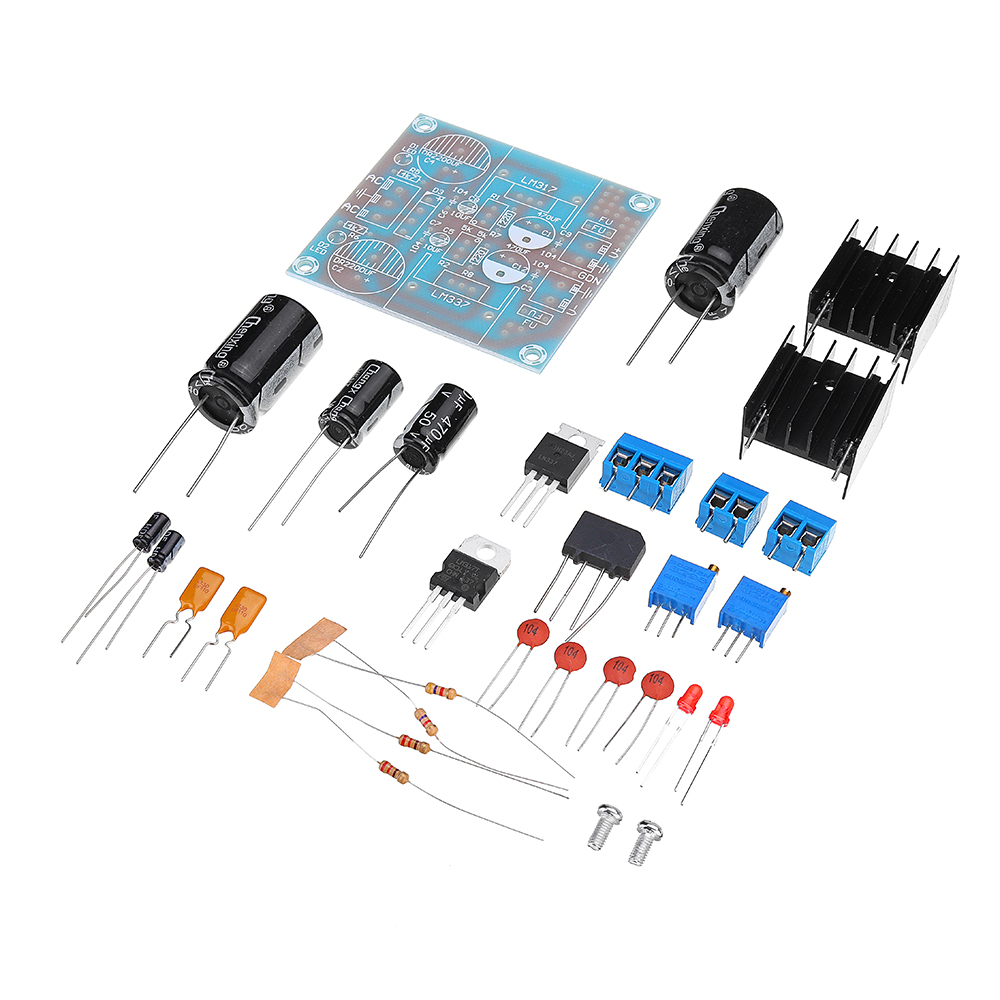 5pcs DIY LM317+LM337 Negative Dual Power Adjustable Kit Power Supply Module Board Electronic Component 20