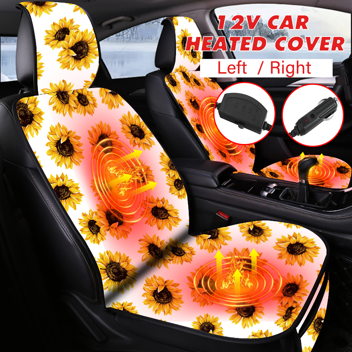 Universal 12V Car Heated Seat Cushion Seat Cover Heating Heater Car Auto Parts
