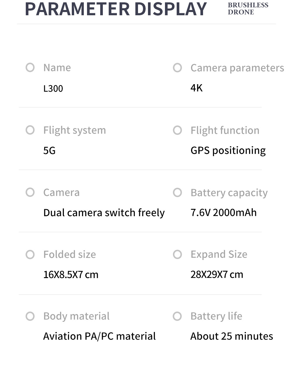 LYZRC L300 5G WIFI FPV GPS with 4K HD Dual Camera 25mins Flight Time Optical Flow Positioning 1.2KM R/C Distance Brushless RC Drone Quadcopter RTF