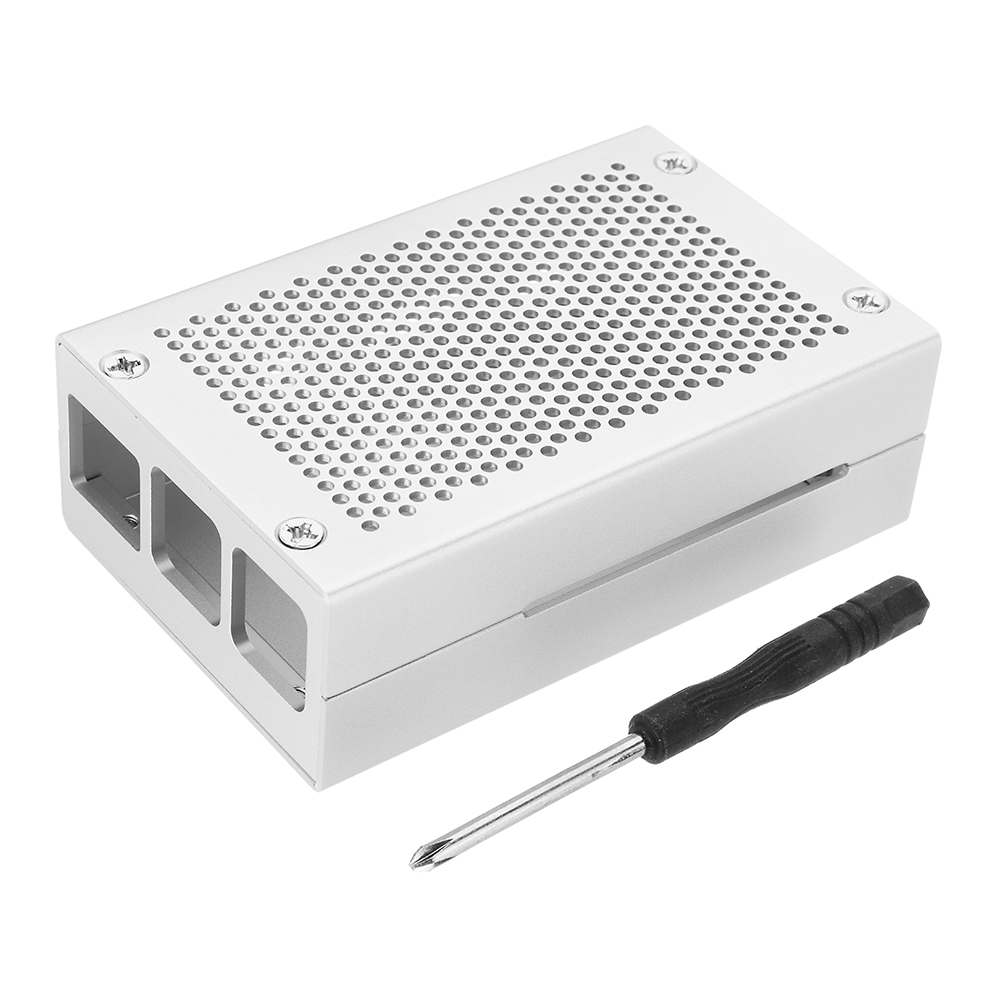 Silver/Black Aluminum Case Metal Enclosure With Screwdriver For Raspberry Pi 3 Model B+(plus) 14