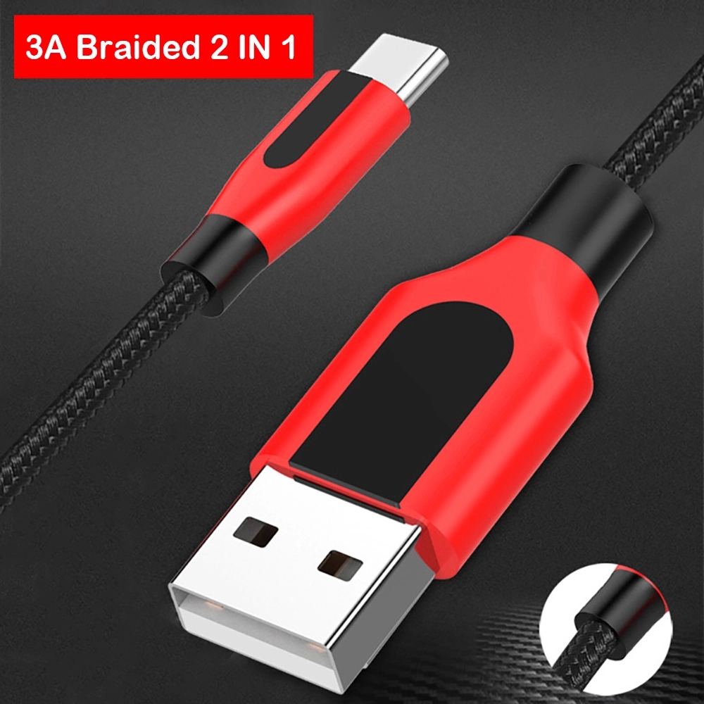 Bakeey 3A Durable Nylon Braided Type C Micro USB Fast Charging Data Cable For Huawei P30 Pro Mate 30 Mi10 K30 S20 Oneplus 7Pro 5G