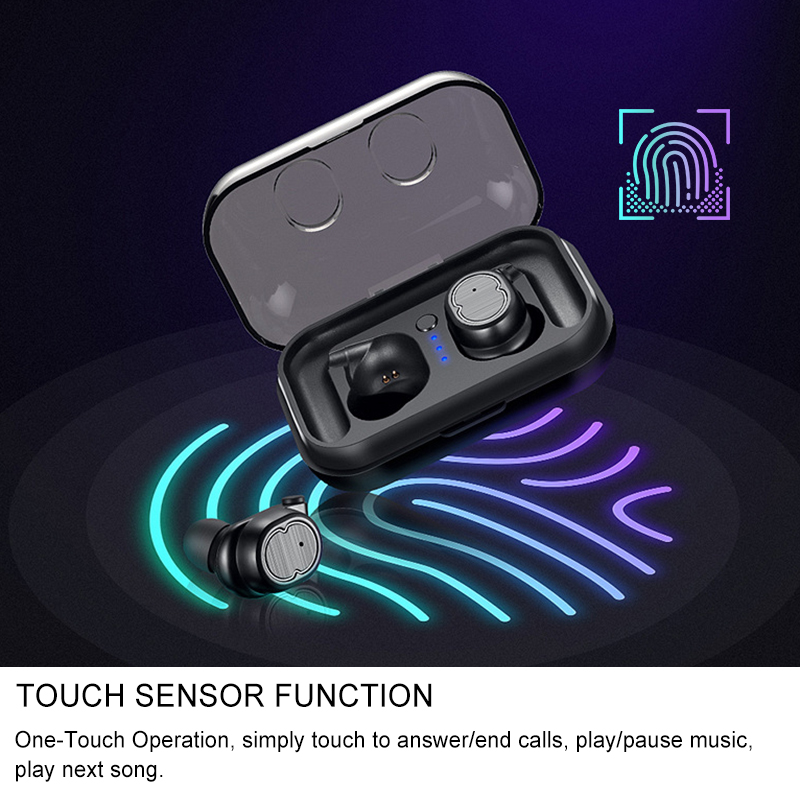 [Bluetooth 5.0] TWS True Wireless Bluetooth Earphone Touch Control Stereo IPX5 Waterproof Headphone 10