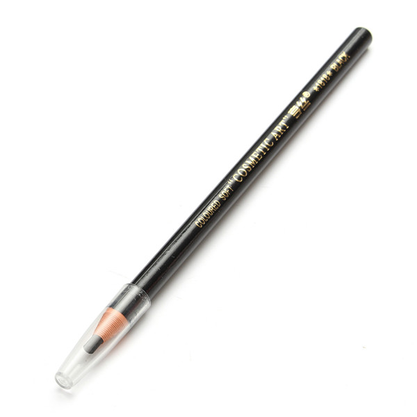 12pcs Eye Brow Eyebrow Pencil Pen Natural Black Brown Colored Cosmetic Makeup Set Kit