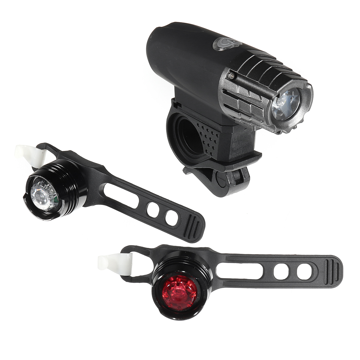 

BIKIGHT 500LM USB аккумуляторная LED Передняя фара велосипеда с ярким велосипедом и 2 задних фонаря TailLight