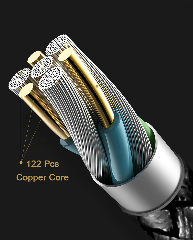 Bakeey 2.4A Type C Nylon Braided LED Display Data Cable For Mi9 HUAWEI P30 S10 S10+