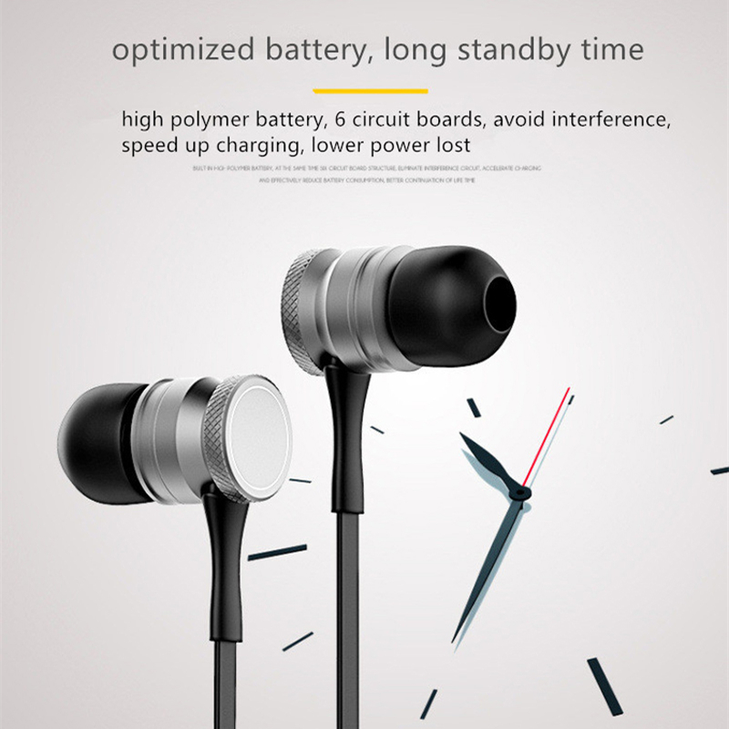 Bakeey H5 Wireless Bluetooth Earphone Magnetic Adsorption Bass Headphone for iPhone Samsung Xiaomi 10