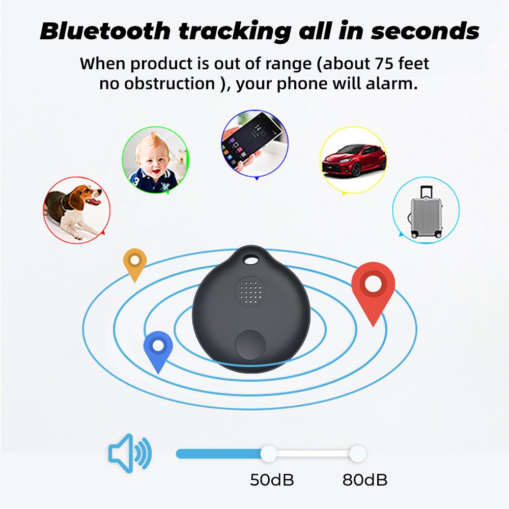 Tuya bluetooth Anti-Lost Finder Wireless Mini GPS Tracker APP Search Location Alarm Portable for Phone Suitcase Pet Key Finder