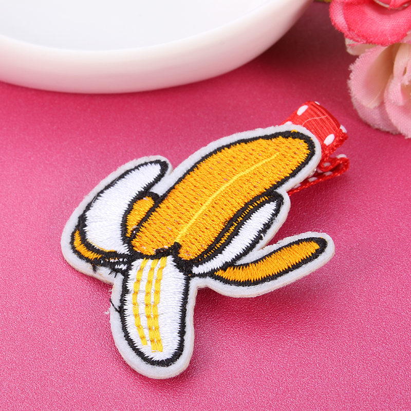 Cute Embroidery Fruit Lovely Girls Hairpin
