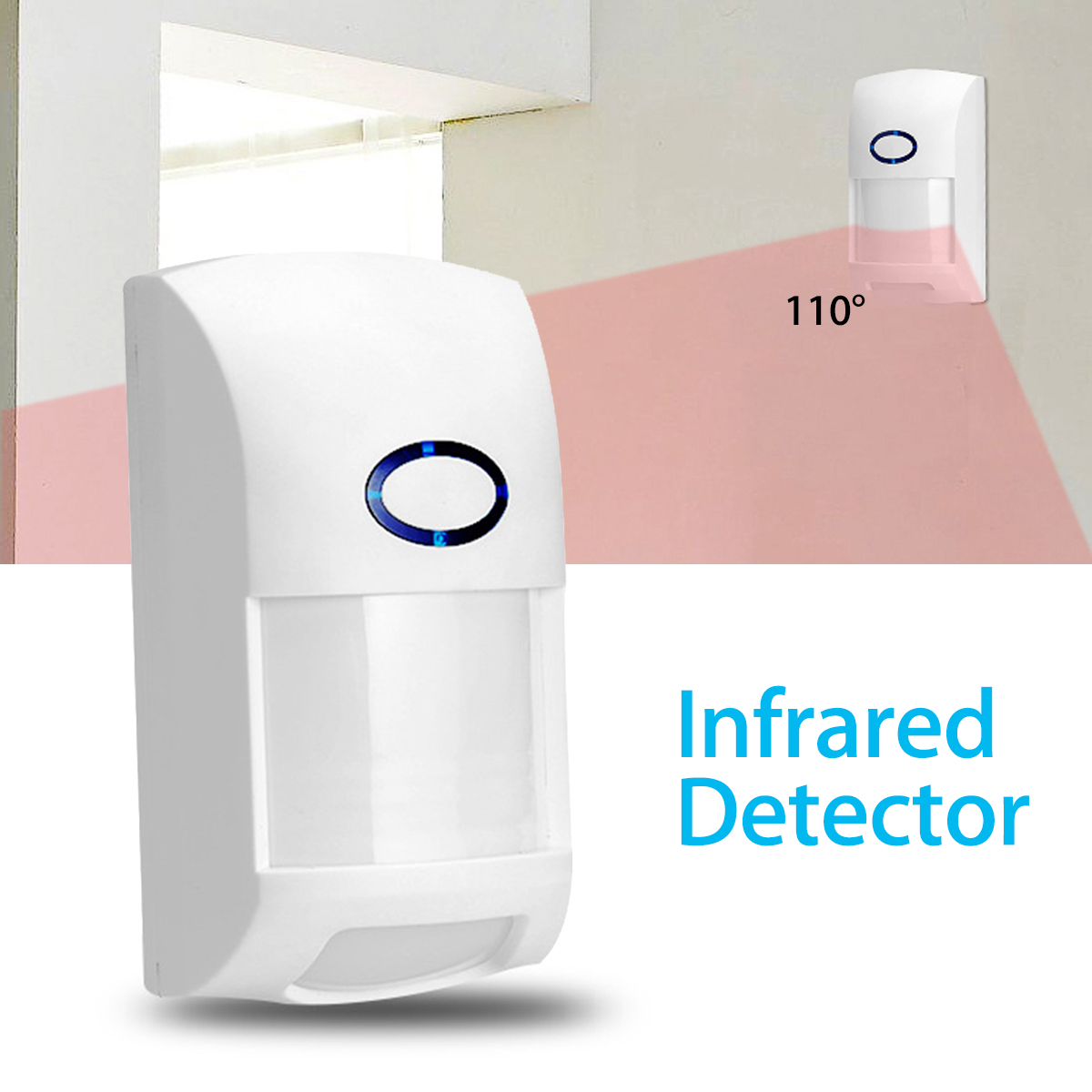 433MHz Wireless PIR Infrared Motion Detector Sensor Anti-Theft Home Alarm Safe