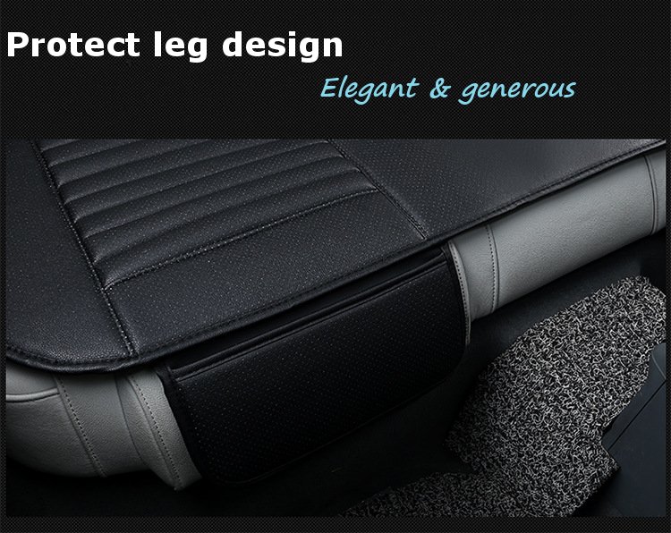 3pcs Car Front Rear Seat Cover Breathable PU Leather Bamboo Charcoal Pad Mat Car Seat cushion