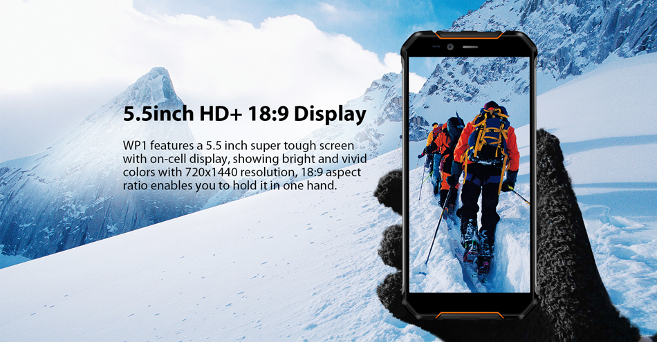 OUKITEL WP1 5.5 Inch HD+ IP68 5000mAh Wireless Charging 4GB 64GB MT6763 Octa Core 4G Smartphone     