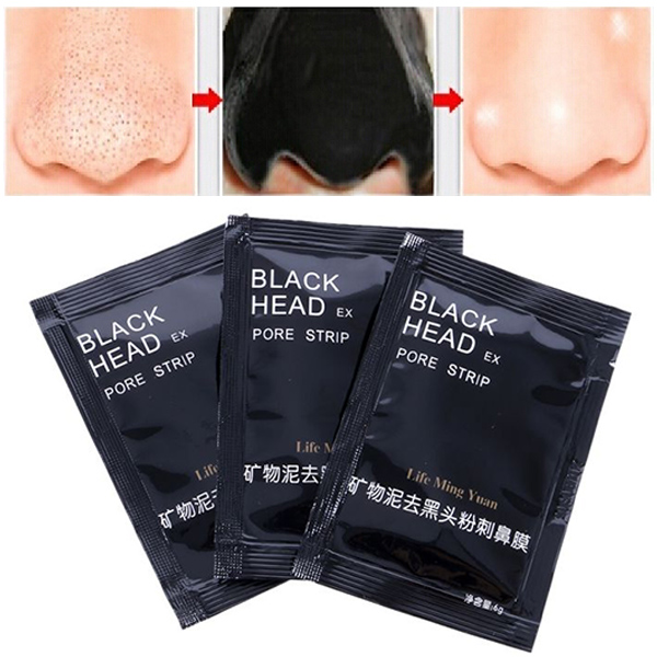 1Pc Black Mask Nose Blackhead Acne Remover Pore Mineral Mud Membranes T Zone Cleaner