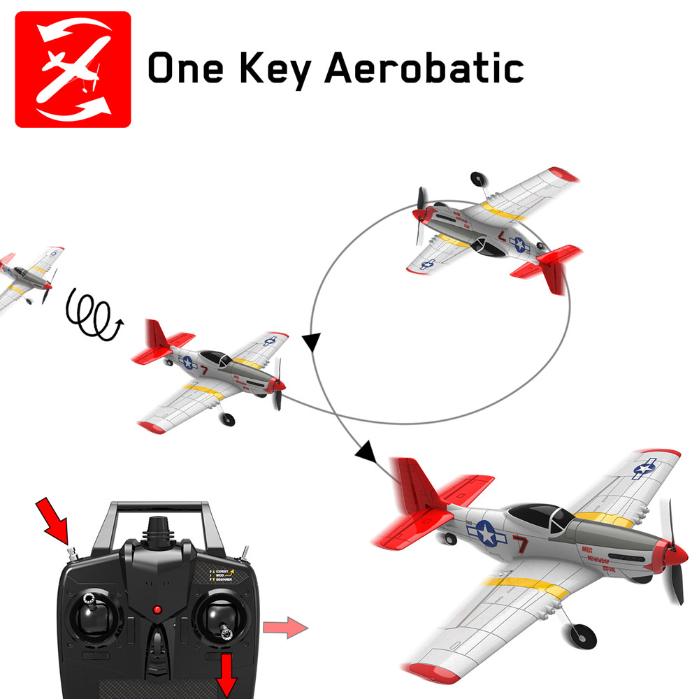 Limited Promo Eachine Mini Mustang P-51D EPP 400mm Wingspan 2.4G 6-Axis Gyro RC Airplane Trainer Fixed Wing RTF One Key Return for Beginner - Photo: 11