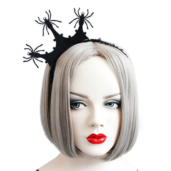 Halloween Party Princess Spider Crown Hairwear Toys Vintage Girl Tiara Fashion Lace Mesh Hair Bands