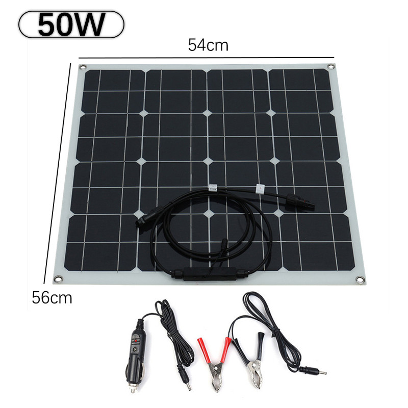 50W 560*540*2.5mm High Efficiency Portable Single Crystal Flexible Solar Panel 11