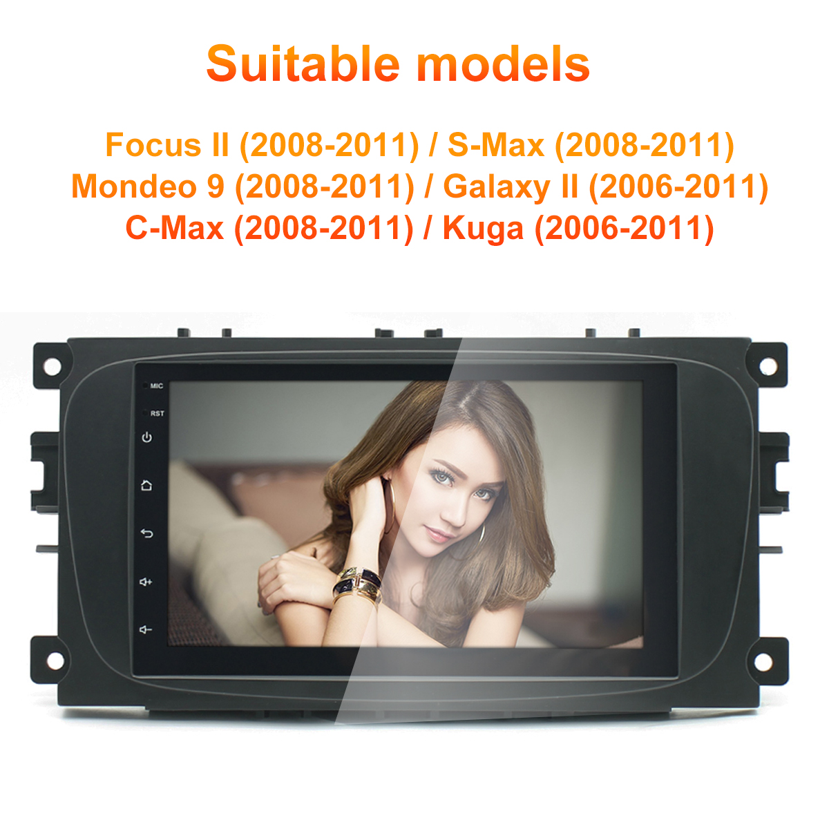 7 inch 2 Din for Android 10.0 Car Radio Stereo FM GPS DSP Reversing Image Multimedia For Ford Focus General