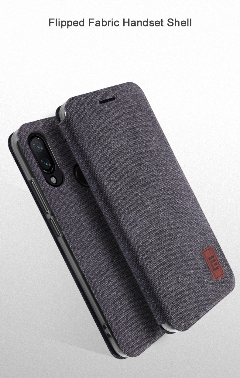 Bakeey Flip Shockproof Fabric Soft Silicone Edge Full Body Protective Case For Xiaomi Redmi Note 7 / Redmi Note 7 PRO Non-original
