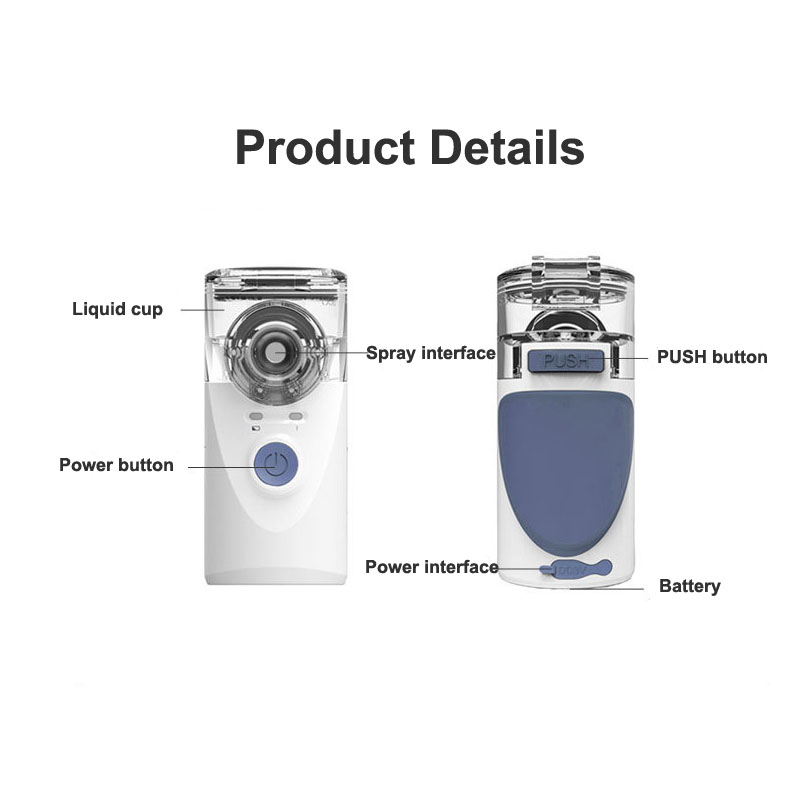Portable Ultrasonic Nebulizer Atomiser Child Adult Respirator for Asthma COPD Ultrasonic Mist Maker 12