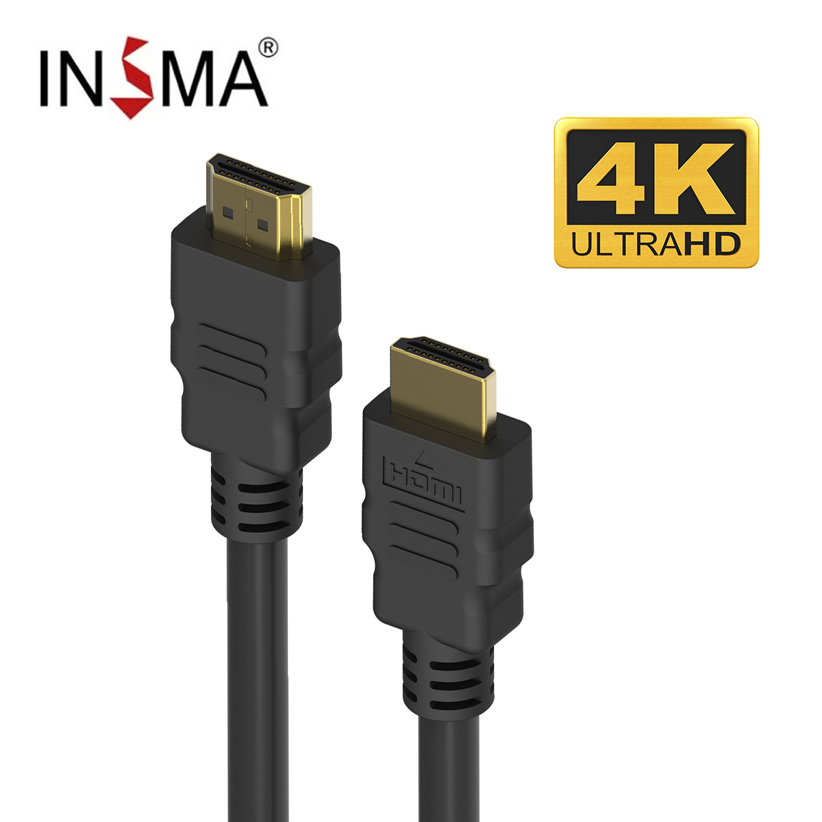 INSMA 4K HDMI 1.4 Cable 0.5/1/1.5/2/3m HDMI Male to HDMI Male Cable 1080P 120HZ 18Gbps Gold Plated Connector
